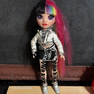 Rainbow High  Doll with Pink and Black Hair
